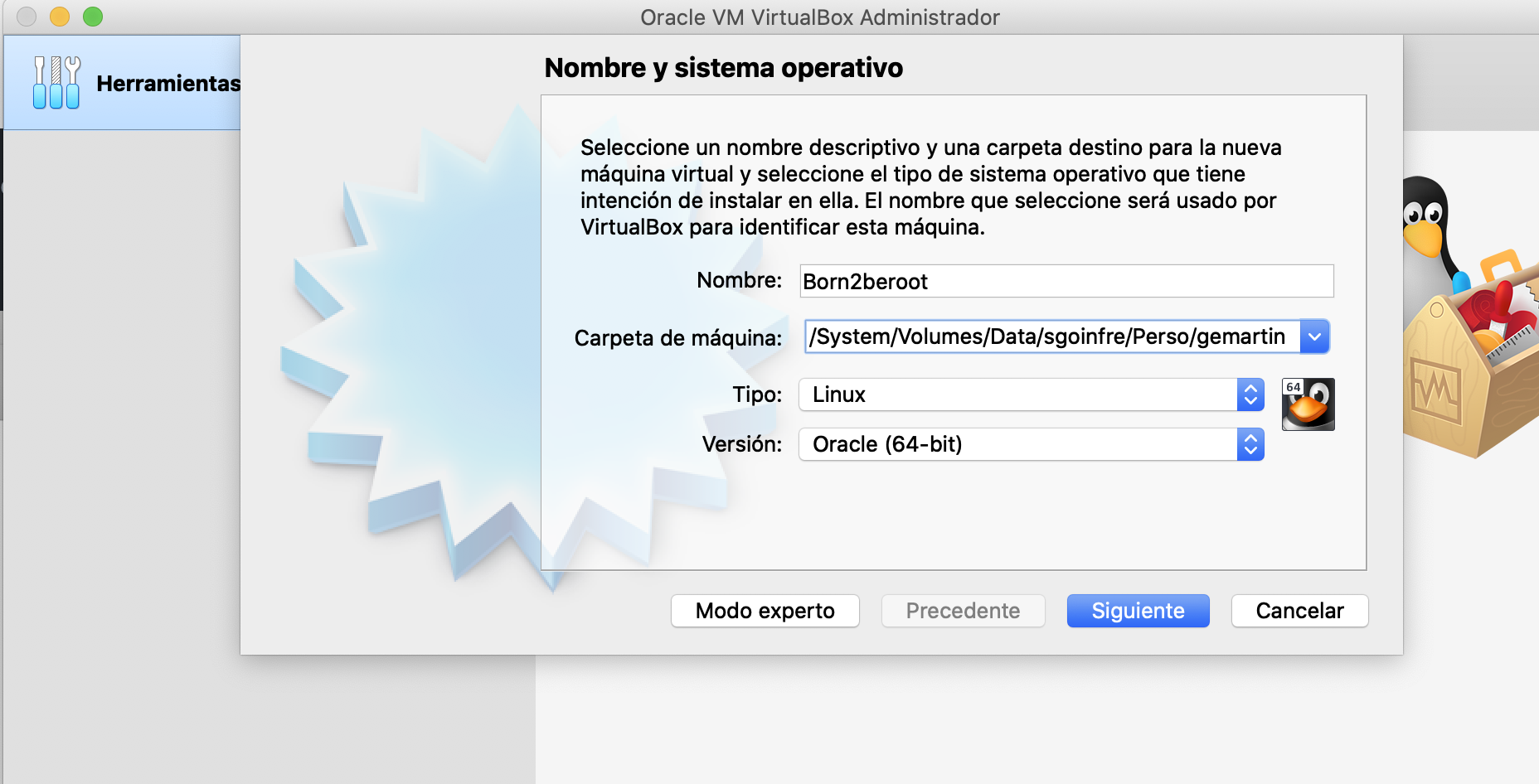 VM Name and Location Setup