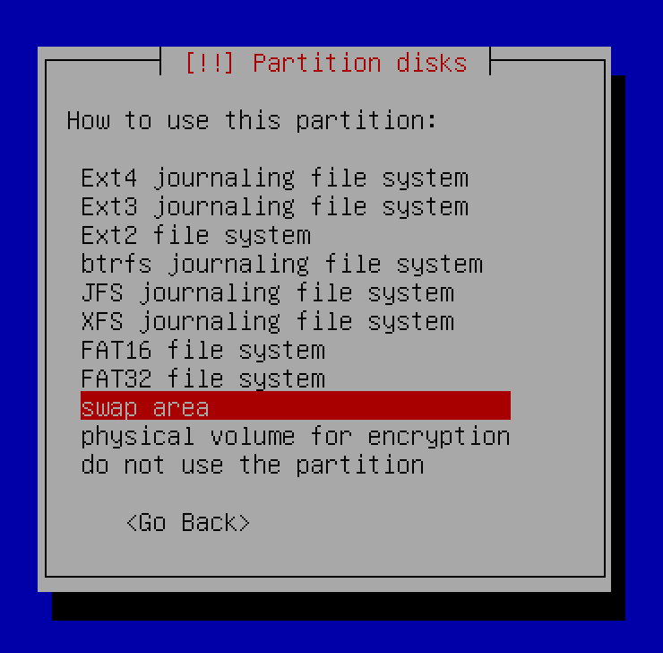 Partition disks configuration on Debian